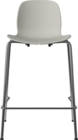 02-327-80 Seed High Chair H66 cm - Poly_Metal Legs_Chrome plated steel_Grey polypropylene