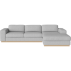 01-012-19 Sepia 3 Seater Sofa with Chaise Longue - Right