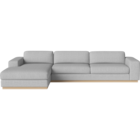01-012-23 Sepia 4 Seater Sofa with Chaise Longue - Left