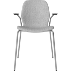 Seed Dining chair-Upholstery  Metal legs and armrest