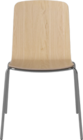 02-092-45 Palm veneer Dining Chair - with metal frame