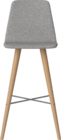 Beaver upholstered low barstool