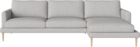 01-096-07 Veneda Sofa 3.5 seater with chaise longue - Right_Wood