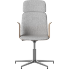 02-092-61 Palm CEO upholstered chair with veneered armrests