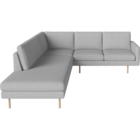 01-202-45 Scandinavia Remix 4 Seater Cornersofa with Open End - Left