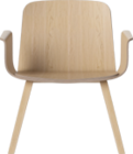 02-092-32 Palm veneer lounge chair with armrest