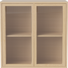 04-009-06 Case 2 x 2 w 2 glass doors and 2 shelves - 28 cm