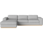 01-012-18 Sepia 3 Seater Sofa with Chaise Longue - Left