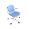 CM1146S - 5 SPOKE CHAIR ON CASTORS WITH GAS LIFT AND ARMRESTS FRONT ONLY UPHOLSTERED