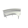 CMWMD6 - RECEPTION WEB OUTER CURVE WITH TOP DEPTH 60 L.256,5 RIGHT SHAPED SHELF 120/60