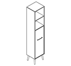 2511 + legs - Bookcase W408xD350xH1806 with door, right, in A3