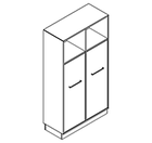 2422 + high plinth - Bookcase W800xD350xH1454 w/doors in A2+B2, w/divider