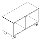 2102 + castors - Bookcase W800xD350xH398