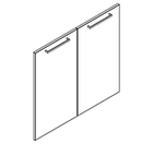 2xA4 high - 2925 - Door pack 680x760  (f/bookcase/cupboard without dividers)