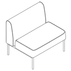 7255 - FRAMEwork seating low back mid. part 900, W900xD730xH800