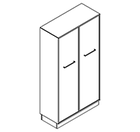 2423 + high plinth - Bookcase W800xD350xH1454 w/doors in A1+B1, w/divider