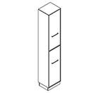 2612 + high plinth - Bookcase W408xD350xH2158 with 2 doors, right, in A1+A4