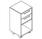 2114 + castors - Cupboard W408xD400xH750 w/2 drawers in A1