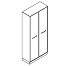2521 + high plinth - Bookcase W800xD350xH1806 w/doors in A1+B1, w/divider