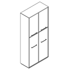 2526 incl. plinth - Bookcase W800xD350xH1806 w/doors in A1/B1+ A3/B3 w/divider