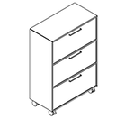 2352 + castors - Cupboard W800xD400xH1102 w/3 filingdrawer+counterw.