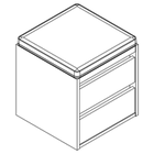 3162+3965 - Plint Cube W400xD400xH400 w/2 drawers