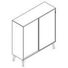 2362 + legs - Sliding door cabinet W1192xD400xH1102 2-sided right