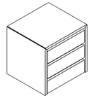 2907 - Drawer unit with 3 drawers 330x300x322 (movable)