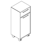 2700 + castors - Delta45 Bookcase W408xD350xH750 w/right hinged door in A2+filing drawer in A1