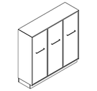2336 + High plinth - Bookcase W1192xD350xH1102 w/left doors in A1+B1+right door C1