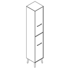 2652 + legs - Cupboard W408xD400xH2158 w/left hinged doors in A1 and A4