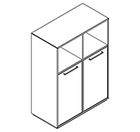 2355 incl. plinth - Cupboard W800xD400xH1102 w/doors in A2+B2 w/divider