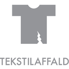 13301514 - Etiket til sortering af tekstilaffald, dansk tekst (grå, uden baggrund) 80x70 mm.