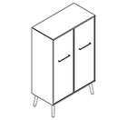 2342 + legs - Cupboard W800xD400xH1102 w/doors in A1+B1w/divider