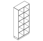 2502 + high plinth - Bookcase W800xD350xH1806 w/divider