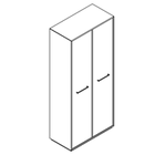 2554 incl. plinth - Cupboard W800xD400xH1806 w/doors in A1 and B1 w/divider