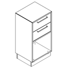 2214 + high plinth - Bookcase W408xD350xH750 w/2 drawers in A1