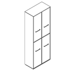 2646 incl. plinth - Cupboard W800xD400xH2158 w/doors in A1/B1 and A4/B4 w/divider