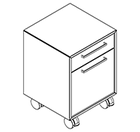 2131 - Pedestal unit W408xD400xH564 w/2 drawers w/central locking
