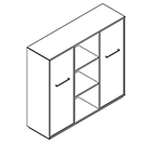 2333 incl. plinth - Bookcase W1192xD350xH1102 w/2 doors in  A1+C1