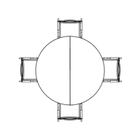 1922 - Complete conference table ø1600 (2 boards)