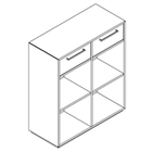 2712 - Delta45 Bookcase W800xD350xH936 w/1 drawers in A1 and B1