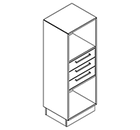 2312 + high plinth - Bookcase W408xD350xH1102 w/3 drawers in A2