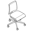 7051LA - Sit A swivelchair (Low back - Asyncronous)
