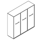 2336 incl. plinth - Bookcase W1192xD350xH1102 w/left doors in A1+B1+right door C1