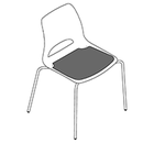 7126 - Canteen chair Frigg upholstered