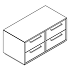 2110 incl. plinth - Cupboard W800xD400xH368 w/2 drawers in A1+B1