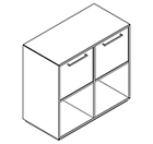 2245 incl. plinth - Cupboard W800xD400xH750 with doors i A1 og B1 w/divider