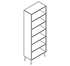 2644 + legs - Cupboard W800xD400xH2158 without divider