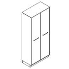 2554 + high plinth - Cupboard W800xD400xH1806 w/doors in A1 and B1 w/divider